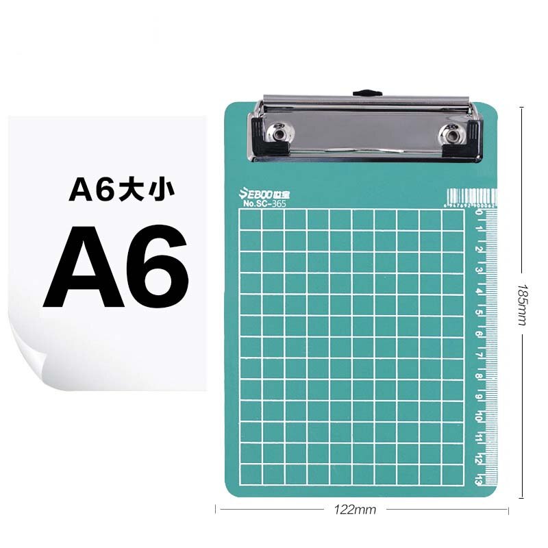 EZONE 1PC A4/A5/A6 Writing Clipboard Plastic File Clipboard Metal Clip Green/Blue Butterfly Clip Office Stationery: Purple