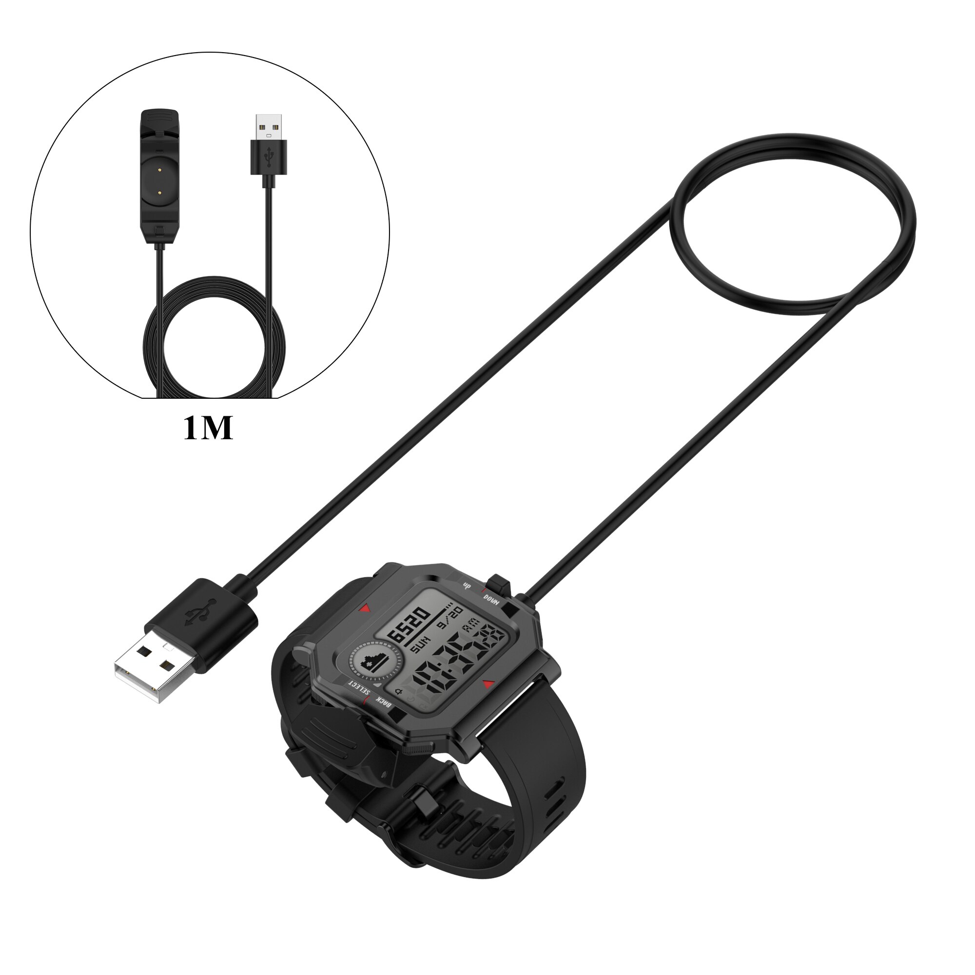1M kabel do ładowania USB do Amazfit Neo A2001 ładowarka do inteligentnego zegarka urządzenie przenośny do zegarków ładowanie Dock czarny zegarek akcesoria