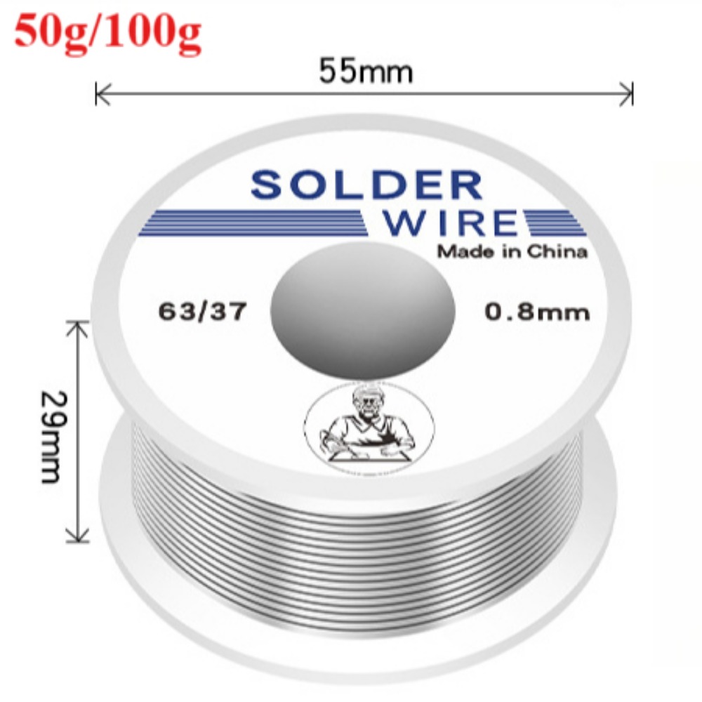 200/100/50/8g hochreiner Lötdraht 0,6/0,8/1/1,2 mm gemischter Zinn-Kolophoniumkern-Lötschweißdraht zum elektrischen Lözehn