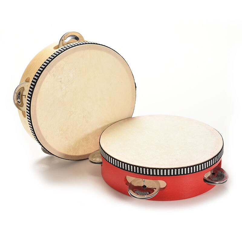 Sonajeros musicales de madera, juguete educativo, instrumento de golpe Musical , tambor de mano para niños