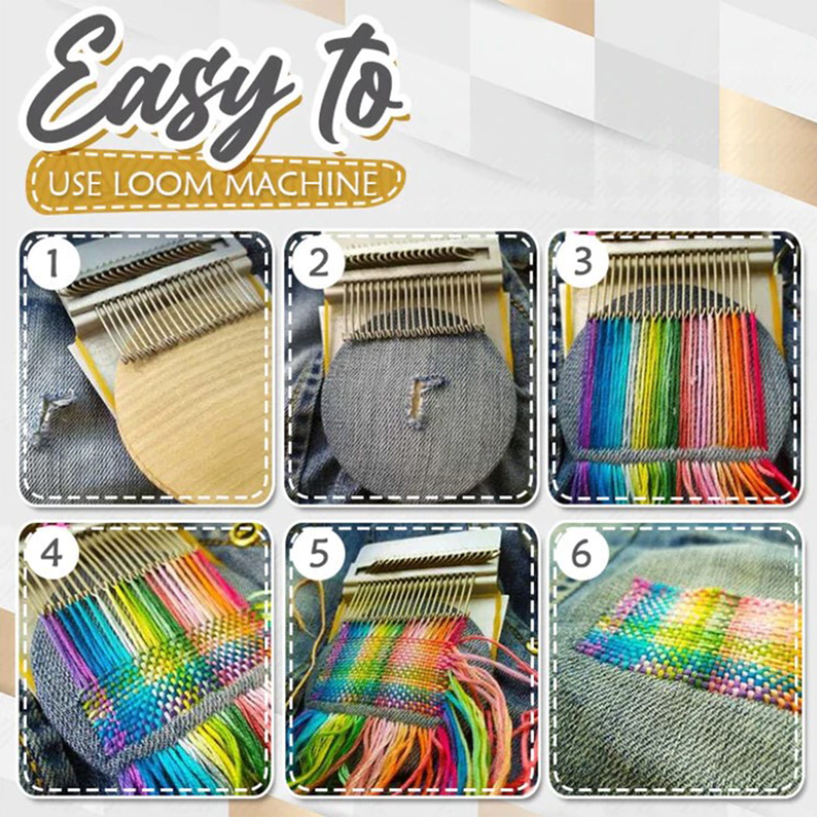 Herramienta de tejido de telar pequeño Speedweve, Mini máquina de tejer para reparar Jeans y calcetines, Kit de herramientas de reparación, máquina de tejer doméstica