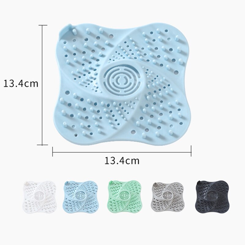 Nieuw 6 stuks doucheafvoer haarvanger badstop afdekking afvoerbeschermer tpr gootsteen afvoerzeef rioolfilters