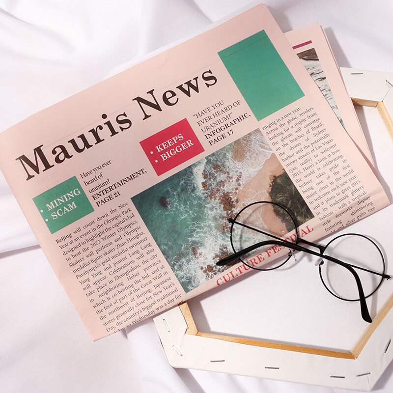 37*52 cm Vintage English Old Newspaper Photography Props Background Paper 2pcs