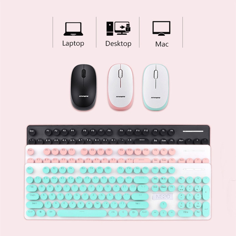 2.4g usb draadloze toetsenbord-muiscombinatie ergonomisch gaming-toetsenbord optische muis voor macbook, lenovo, dell, hp, asus laptopcomputer