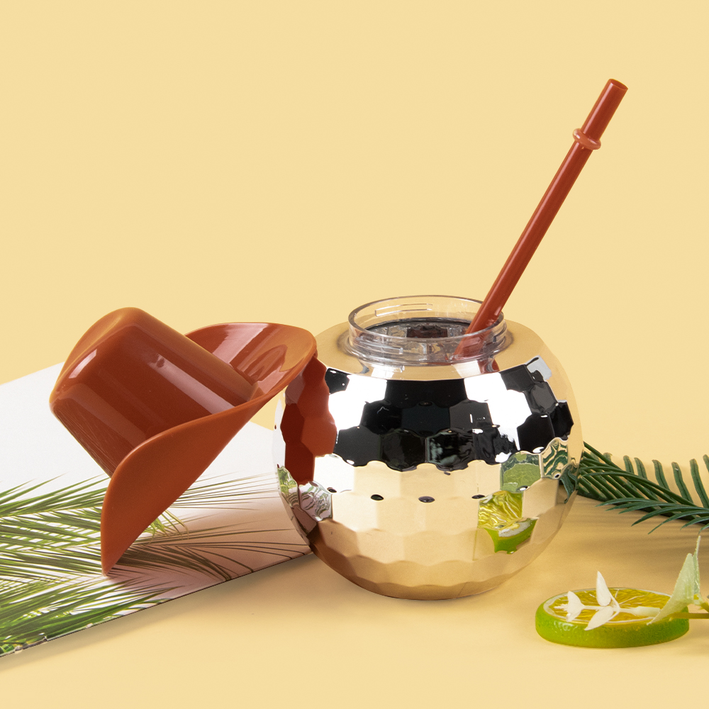 Discokuglekop med cowboyhat polterabend sølv discokugle vandflaske cowboy-tema brud til at være festdekoration cocktail c