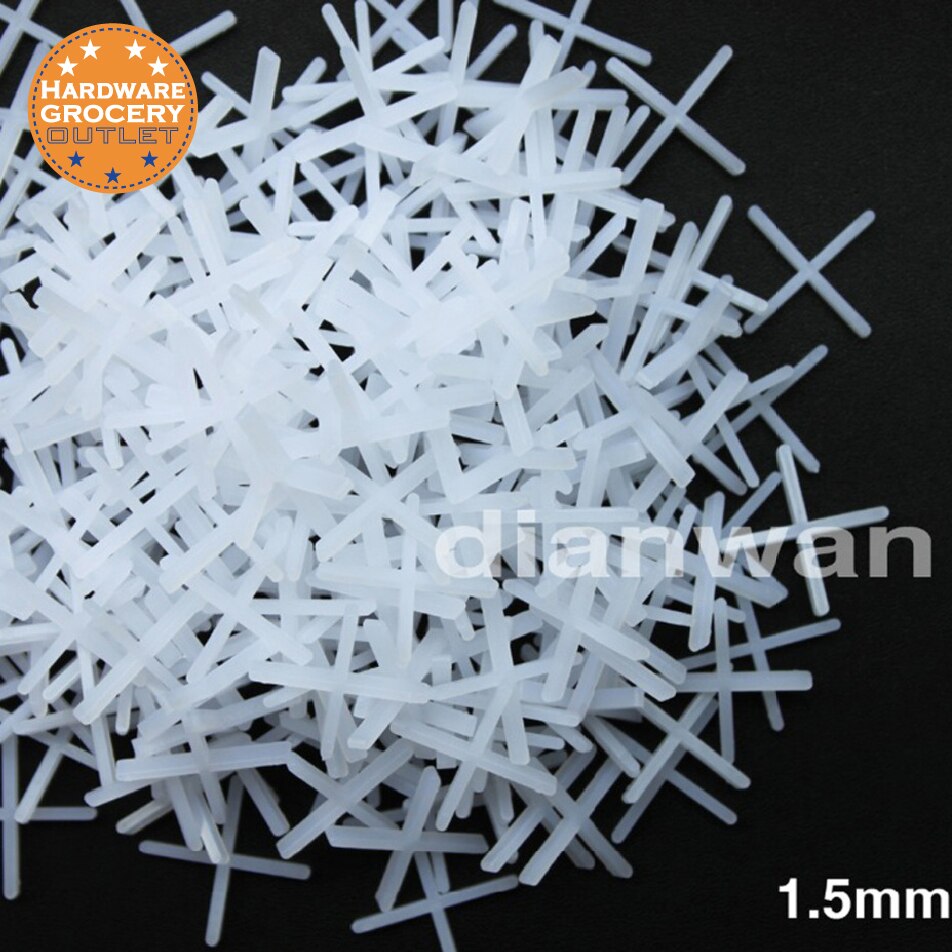 Espaceurs de carreaux 1.5mm, carreaux en céramique, espacement des carreaux de sol et de mur, 300 pièces