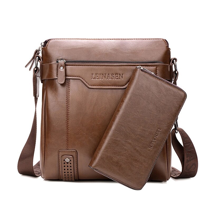 Casual Men Messenger Bag Smiple Briefcase Business Man Vintage Pu Leather Crossbody Bags Travel Shoulder Bags Male