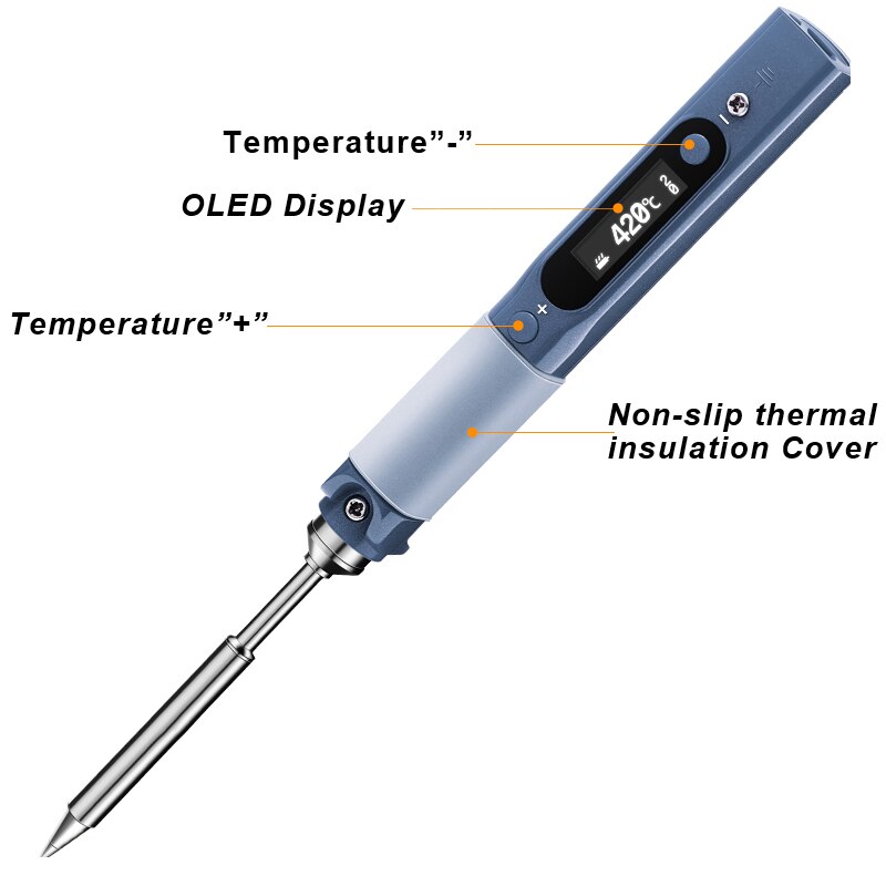PINE64 Pinecil Portable Mini USB-C OLED Soldering Iron 60W Adjustable Temperature Electric Welding Tools