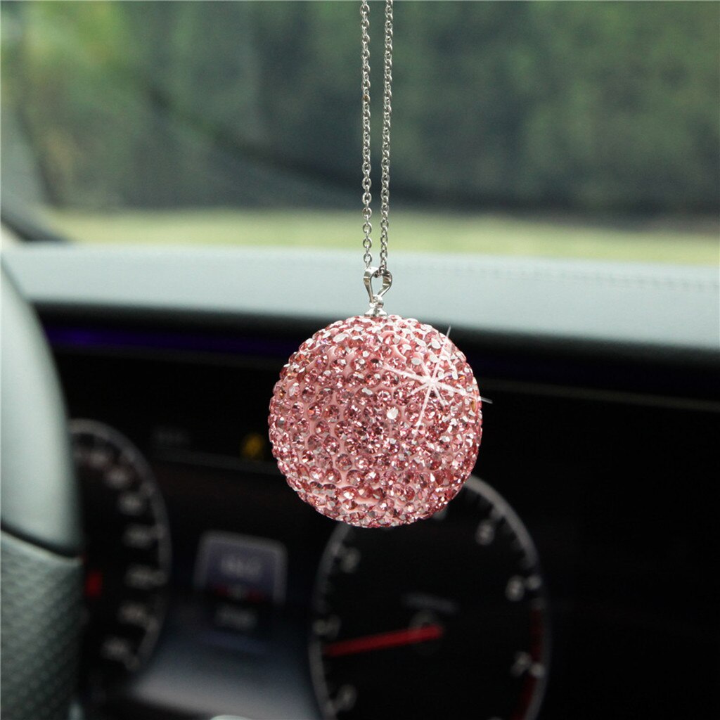 Auto Accessoires Auto Achteruitkijkspiegel Hanger Auto Charm Bling Crystal Bal Ornament Opknoping Auto Accessoires