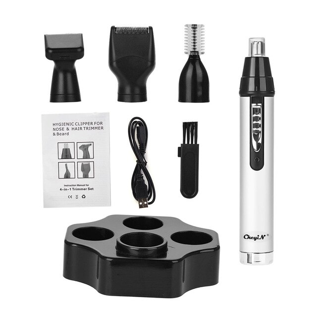 4 in 1 Elektrische Neus Trimmer voor Mannen Oplaadbare Ontharing Gezicht Wenkbrauw Oor Trimeer waterdichte Veilig Gezichtsverzorging Scheren trimmer: Default Title