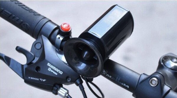 Vandtæt sort 6 lyde ultra-høj elektronisk cykel bjelle cykel horn sirene høj