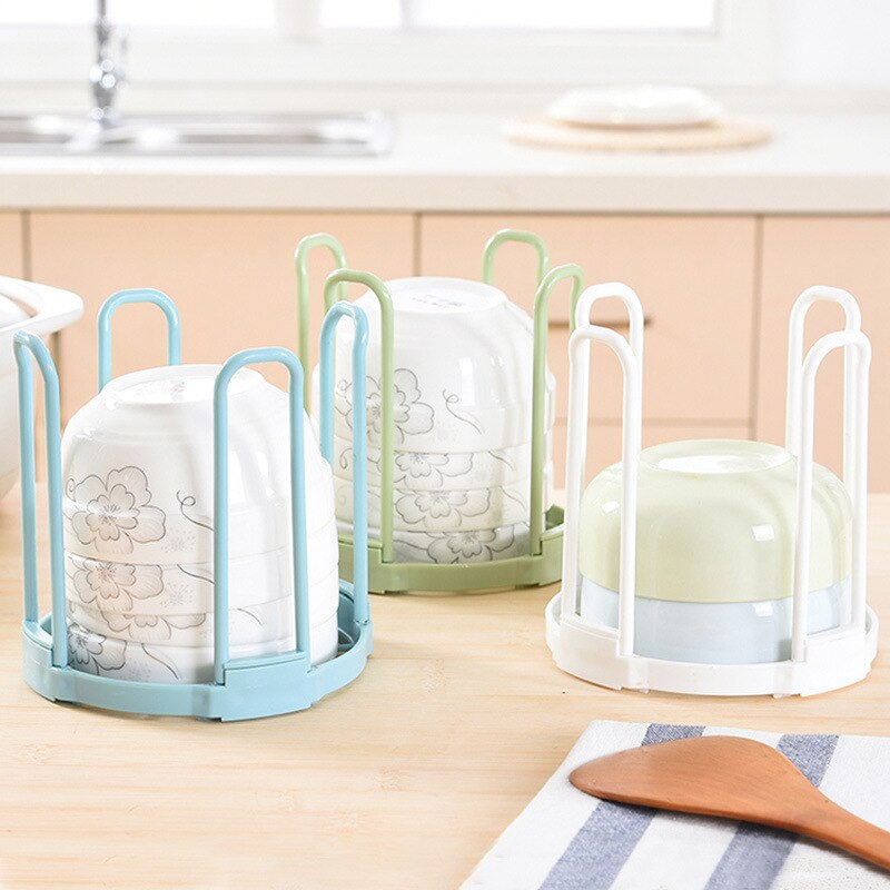 Plastic Bowl Dish Drain Holder Plate Drying Rack Organizer Kitchen Sink Cups Stand Drain Storage Shelf Bracket Organizer