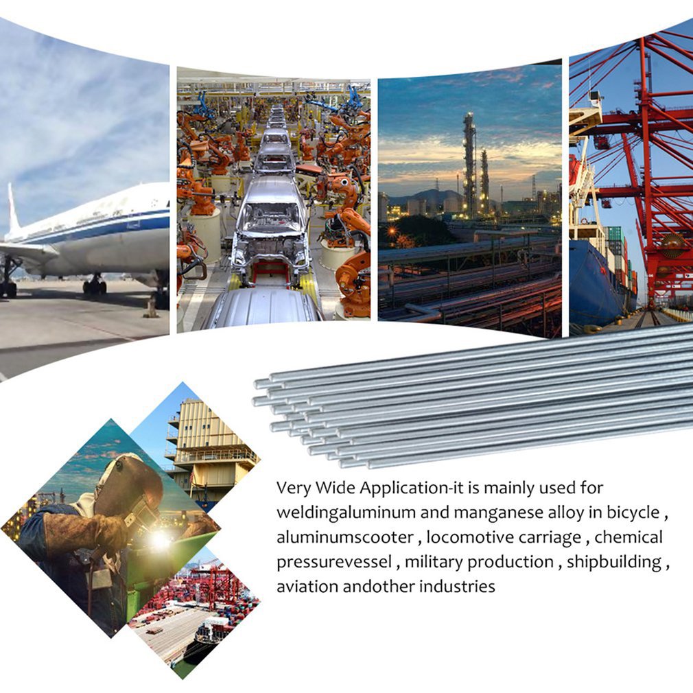 2mm Metal Aluminum Magnesium Silver Electrode Welding Rod Flux Cored Wire Brazing Stick Soldering Tool Welding Supplies