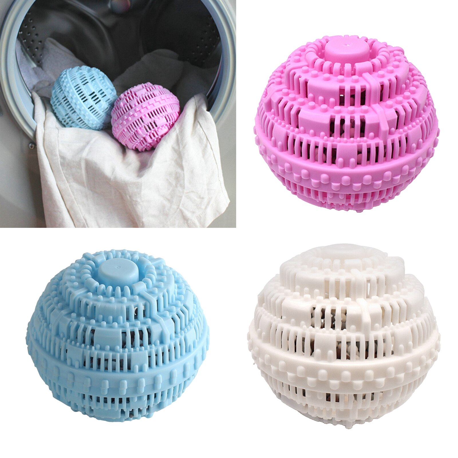 Lavage lessive boules épilantes Anti-enroulement lave linge boule bleu