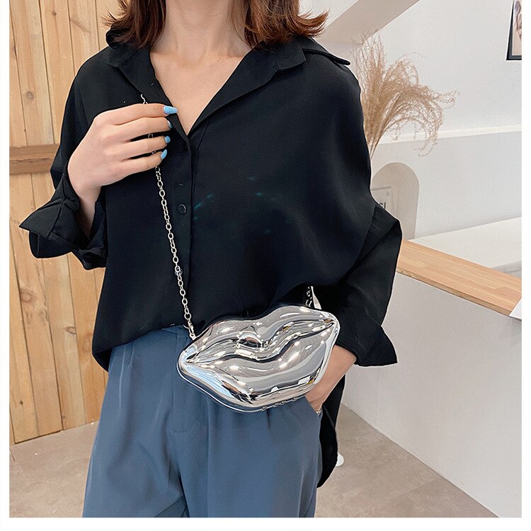 Rode Lip Styling Partij Bruiloft Clutch Tas Voor Vrouwen Mode Portemonnees En Handtassen Vrouwelijke Schouder Chain Crossbody Tas