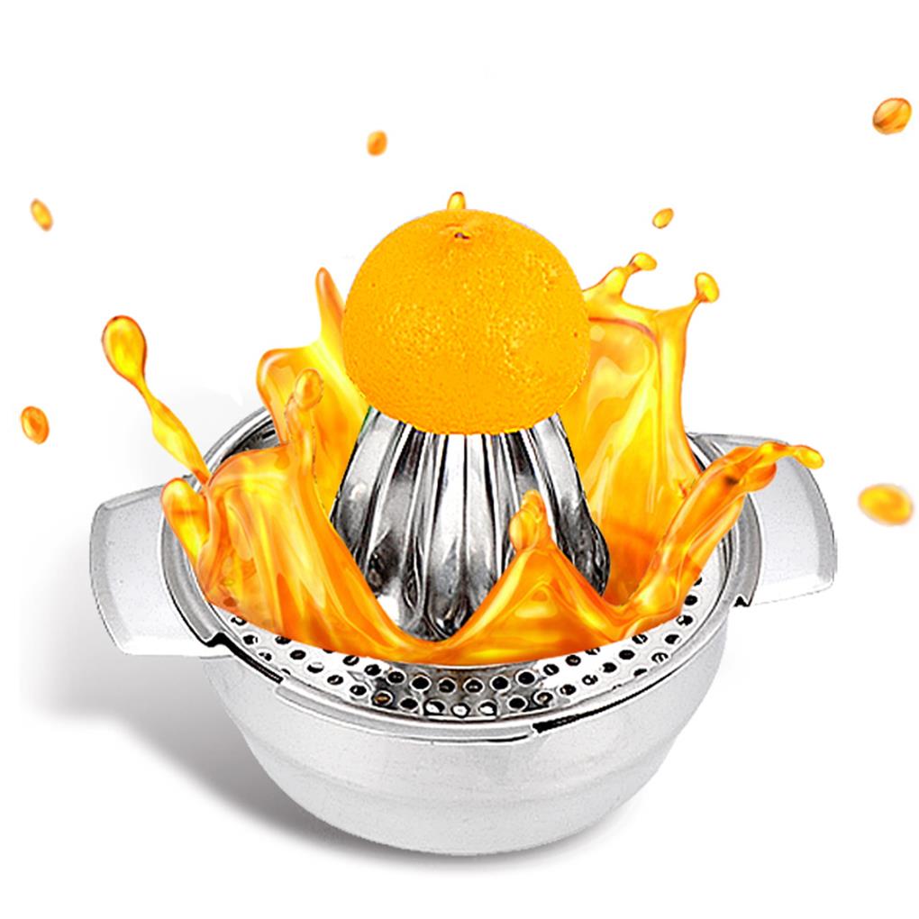 Manuelle Edelstahl Frucht Presse Hand Entsafter Deckel Drehung Presse Reibahle mit einer Schüssel &Ampere; Sieb