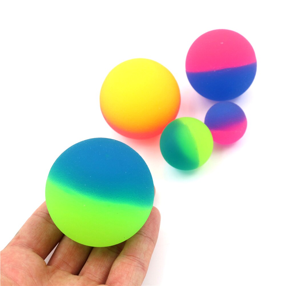 Pelota de juguete luminosa Kawaii para niños, pelota de colores que rebota, juegos deportivos de goma, pelotas de saltar elásticas, juguetes al aire libre, 1 ud.