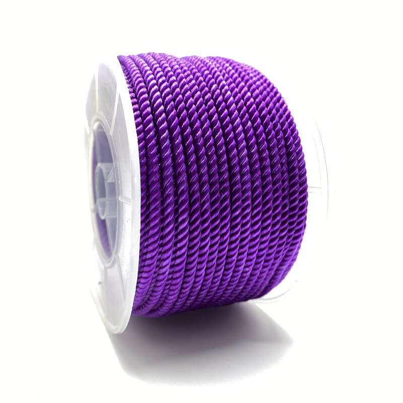 Fil Milan pour bijoux, 5Yards, 3mm, corde tressée à la main, Bracelet, ceinture, chaîne, rouge, pendentif en or: 05