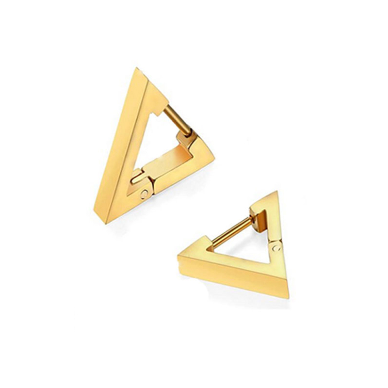 1 Pair Men's Stainless Steel Hoop Earrings, Viking Runes Black Earrings For Men/Women: Blue