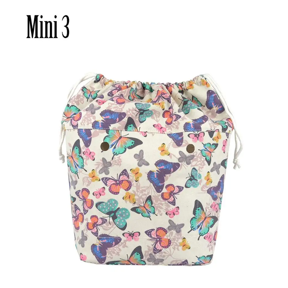 Nouvelle grande capacité classique Mini cordon coloré doublure intérieure insérer pour grand Mini Obag toile poche intérieure pour O sac