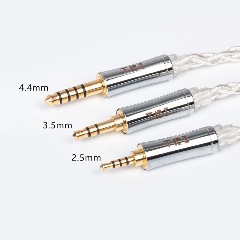 TRI Through 4 Core High purity 5N Single Crystal Copper winding cable 2pin/MMCX/QDC/TFZ with 2.5/3.5/4.4 Connector KS2