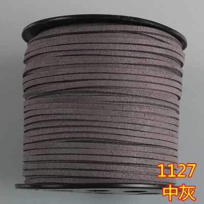 Black White Brown 100 Meters 3mm Flat Faux Suede Velvet Korean Leather Cord String Rope String Lace Jewelry Finding for DIY Chok: 1127