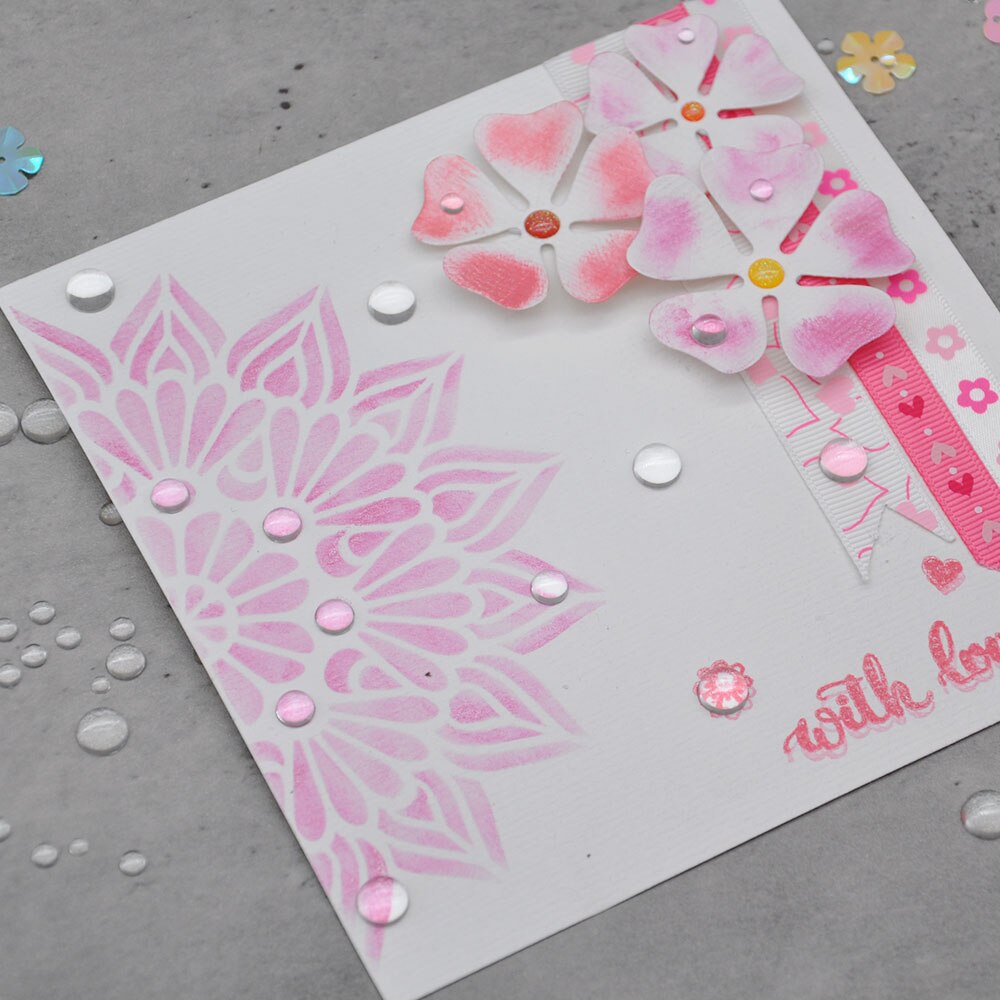 Layering Stencils QITAI 12pcs/set for DIY Scrapbooking/Photo Album Decorative Embossing Stencil Paper Cards Crafts handwork ST02