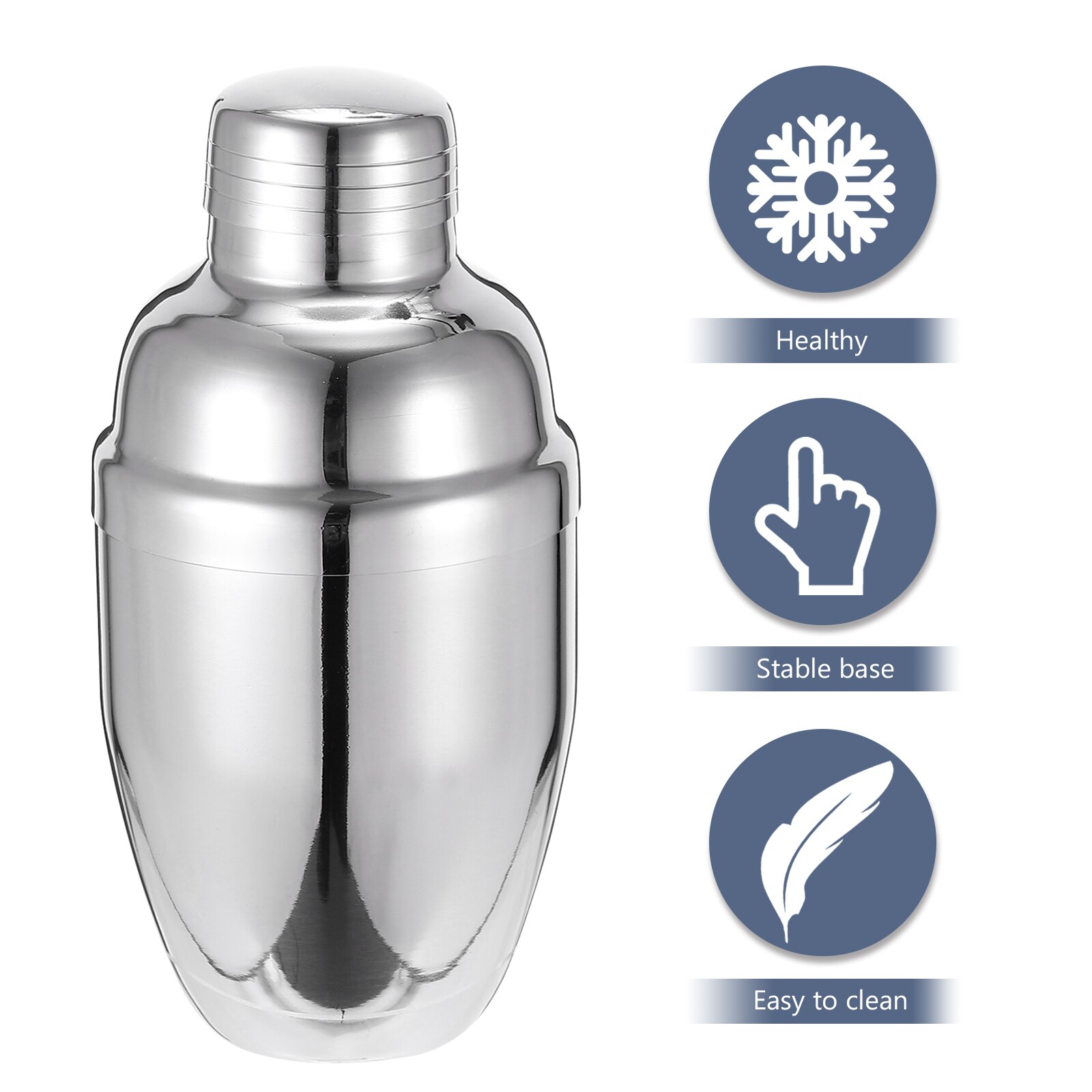 1Pc Bar Drink Shaker Stainless Steel Cocktail Mixer Durable Cocktail Shaker #h10