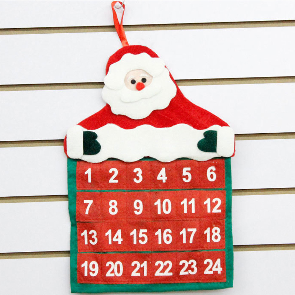 Cartoon Kerstman Advent Kalender Kerst Countdown Kalender Deur Xmas Tree Ornament Calendario Adviento Kerst Kalender
