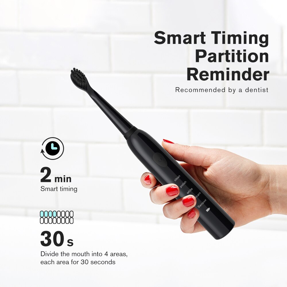 Brosse à dents électrique sonique puissante Ultra sonique USB Charge brosses à dents rechargeables brosse à dents de blanchiment électronique lavable