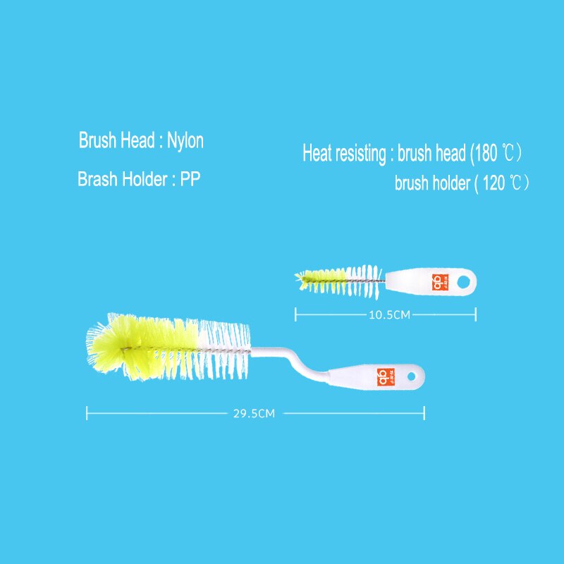 GB Nylon Baby Fles Borstels voor Cleaning Kids Melk Feed Fles Tepel Fopspeen Nozzle Uitloop Buis Reinigingsborstel