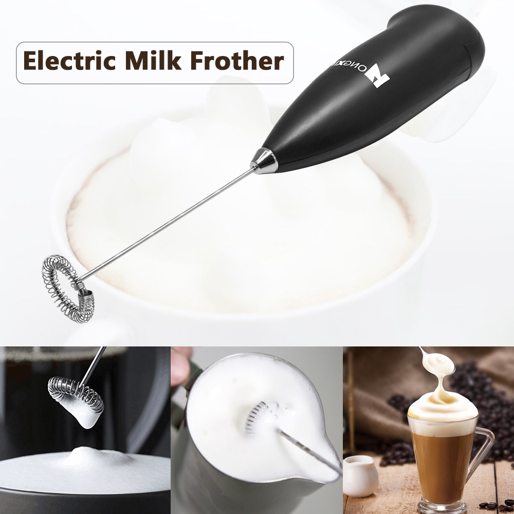 Elektrisk mælkeskummer automatisk håndholdt skummaskine til cappuccino kaffe æg chokolade matcha hjemmekøkken kaffeværktøj