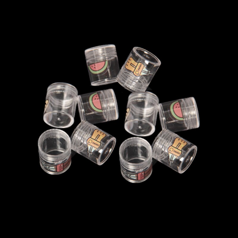 Clear Plastic Bead Storage Containers Set with 30 Pieces Transparent Bottles Storage Jars Diamond Painting Accessory Box: No stickers 10pcs