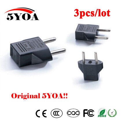 Universele Amerikaanse Om Eu Plug Usa Om Euro Europa Reizen Witte Muur Ac Power Charger Outlet Adapter Converter 2 Ronde socket Input Pin