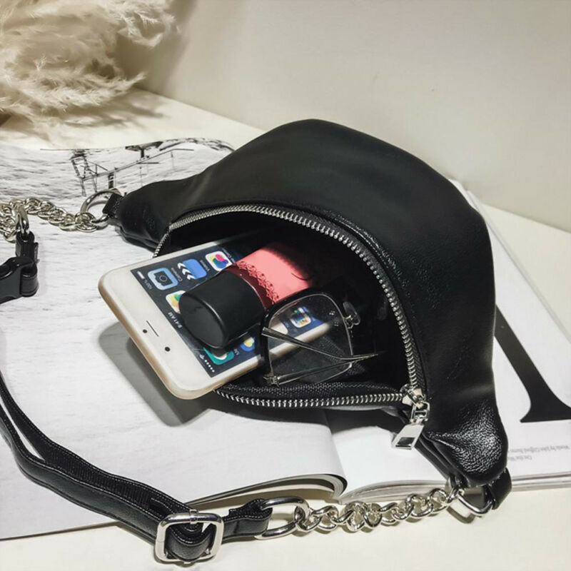 Dame midje veske fanny pack pu justerbar belte veske liten veske telefon nøkkel veske solid casual lett vekt midje pakke