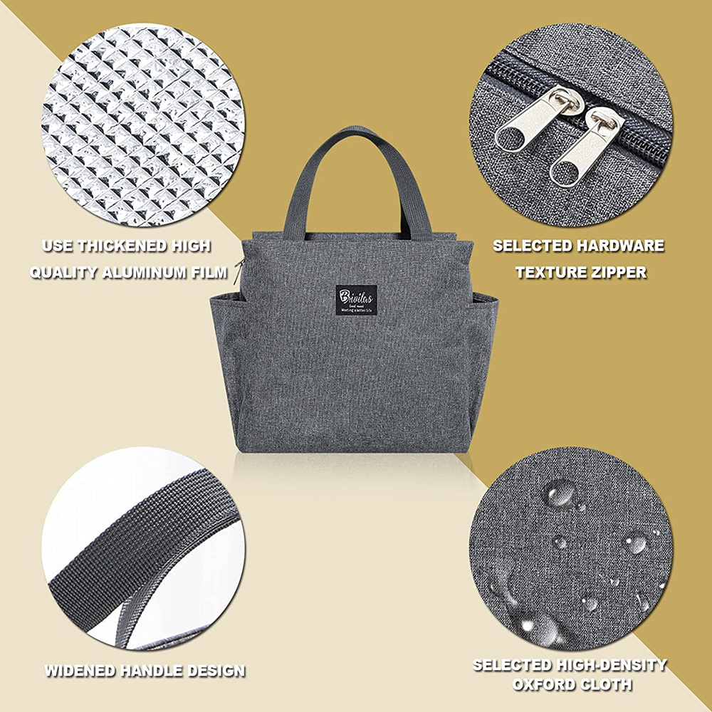 Izolowana torba na lunch Cooler Lunch Box Przenośna izolowana płócienna torba Bento Pack Termiczna torba na żywność Piknikowa torba na ryż dla kobiet i dzieci