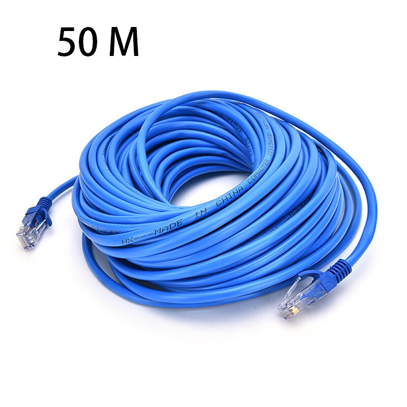 Blauw Ethernet Internet Lan CAT5e Netwerk Kabel Voor Computer Modem Router: 50 M