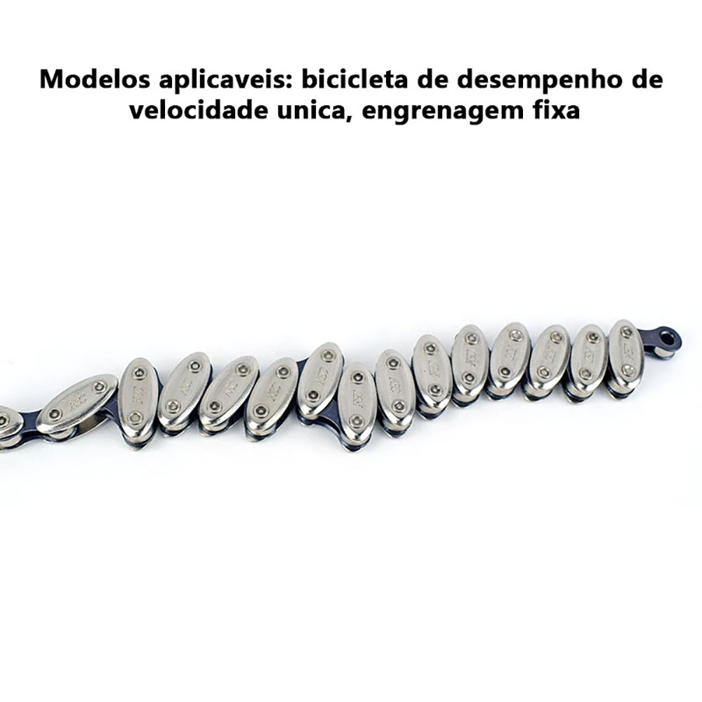 Cadena NX01 Cadena de bicicletas de oliva de una sola velocidad 100 eslabones NX 01 Cadena de bicicleta de carretera de piñón fijo para bicicletas de montaña con hebilla de liberación rápida