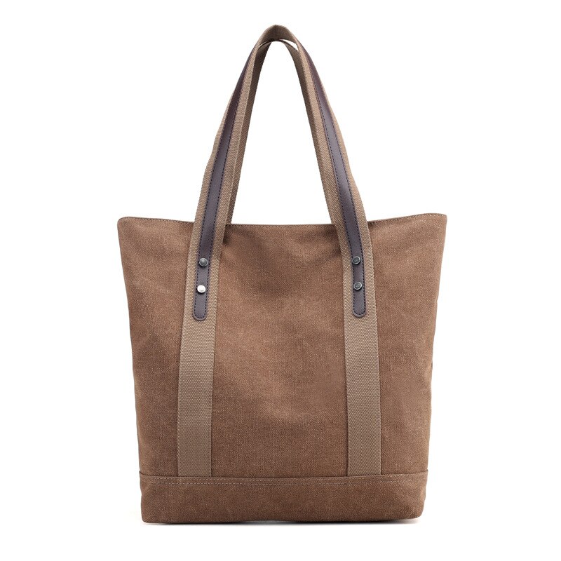 Canvas Tas Vrouwen Mode Wilde Commuter Dames Tas Lente Casual Casual Big Bag: brown