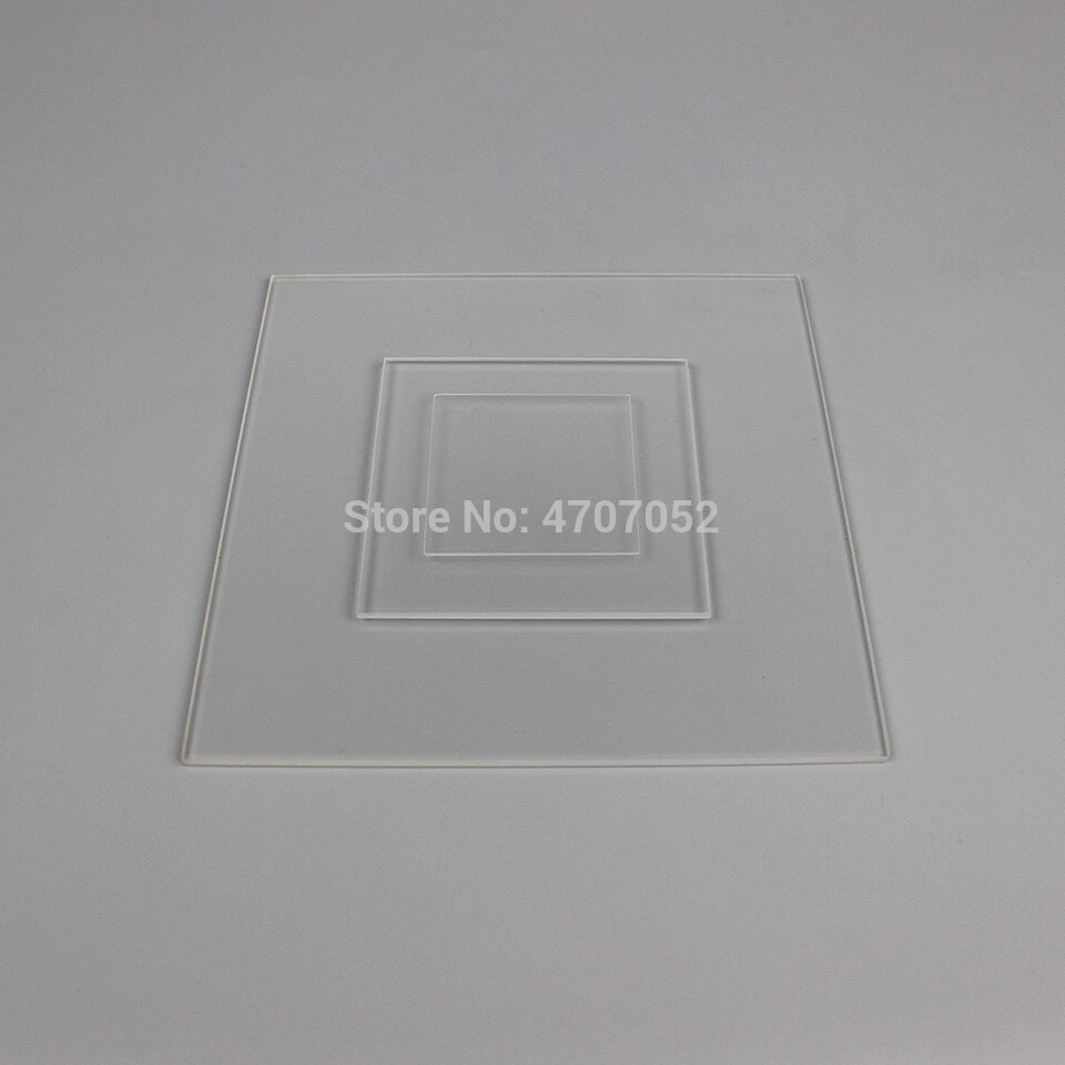 Clear Polished Silica Sheet 15mm*15mm*3mm Quartz Glass Square Plate