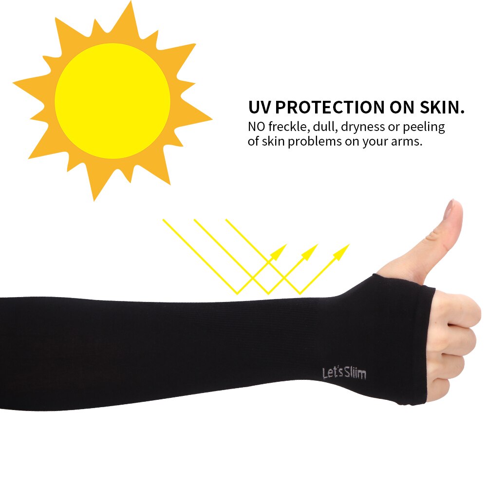 2Pcs Arm Sleeve Warmers Safety Sleeve Sun UV Protection Sleeves Arm Cover Cooling Warmer Running Golf Cycling Long Arm Sleeve