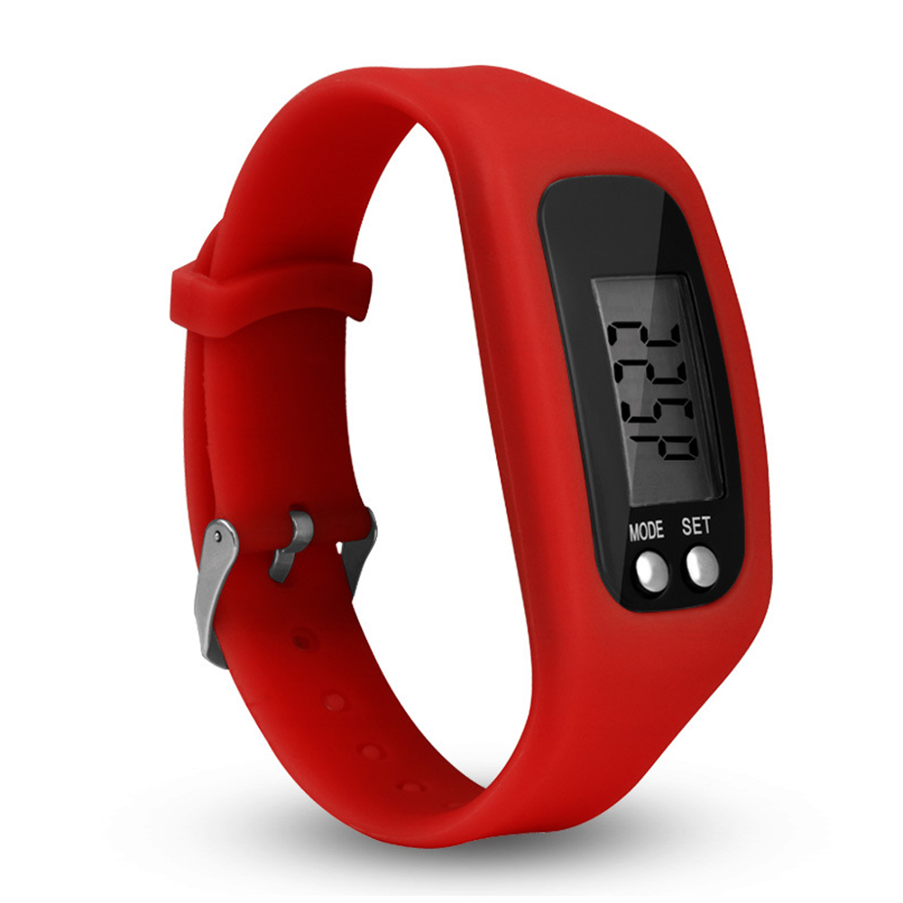 Fitness Tracker Horloge, Eenvoudig Bediening Walking Running Stappenteller Met Calorie En Stappen Tellen (Rose): RED