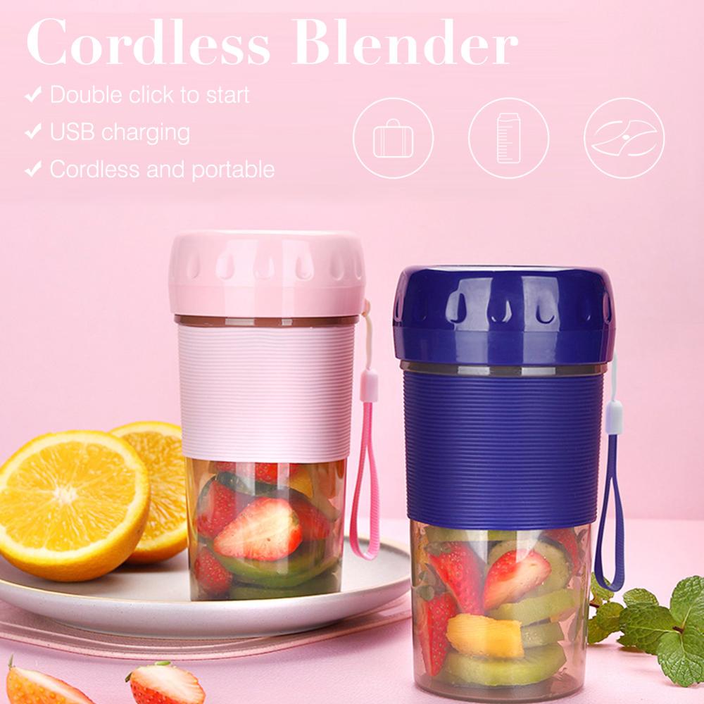 300Ml Mini Draagbare Blender Elektrische Usb Oplaadbare Smoothie Blender Machine Sap Cup Maker Citruspers Keuken Gadgets
