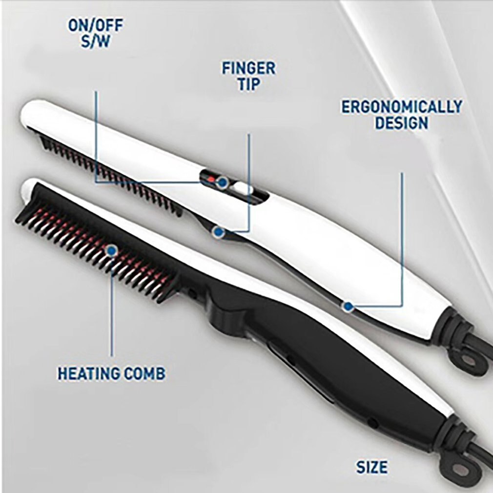 Styler V2 Männer Elektrische Curler Bart Ecke Bart Kamm Multifunktionale Gerade Haar Kamm Professionelle