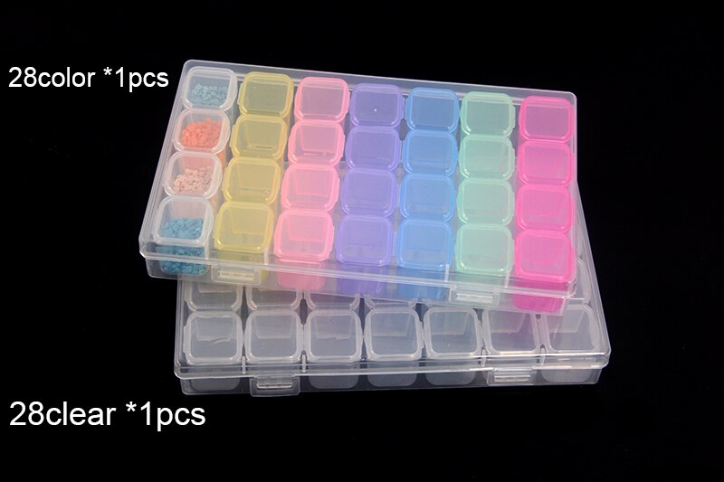 Transparent Thread Box Household Sewing Thread Storage Box Suitcase Container Craft Spool Storage Box with tools Accessories: 28bc