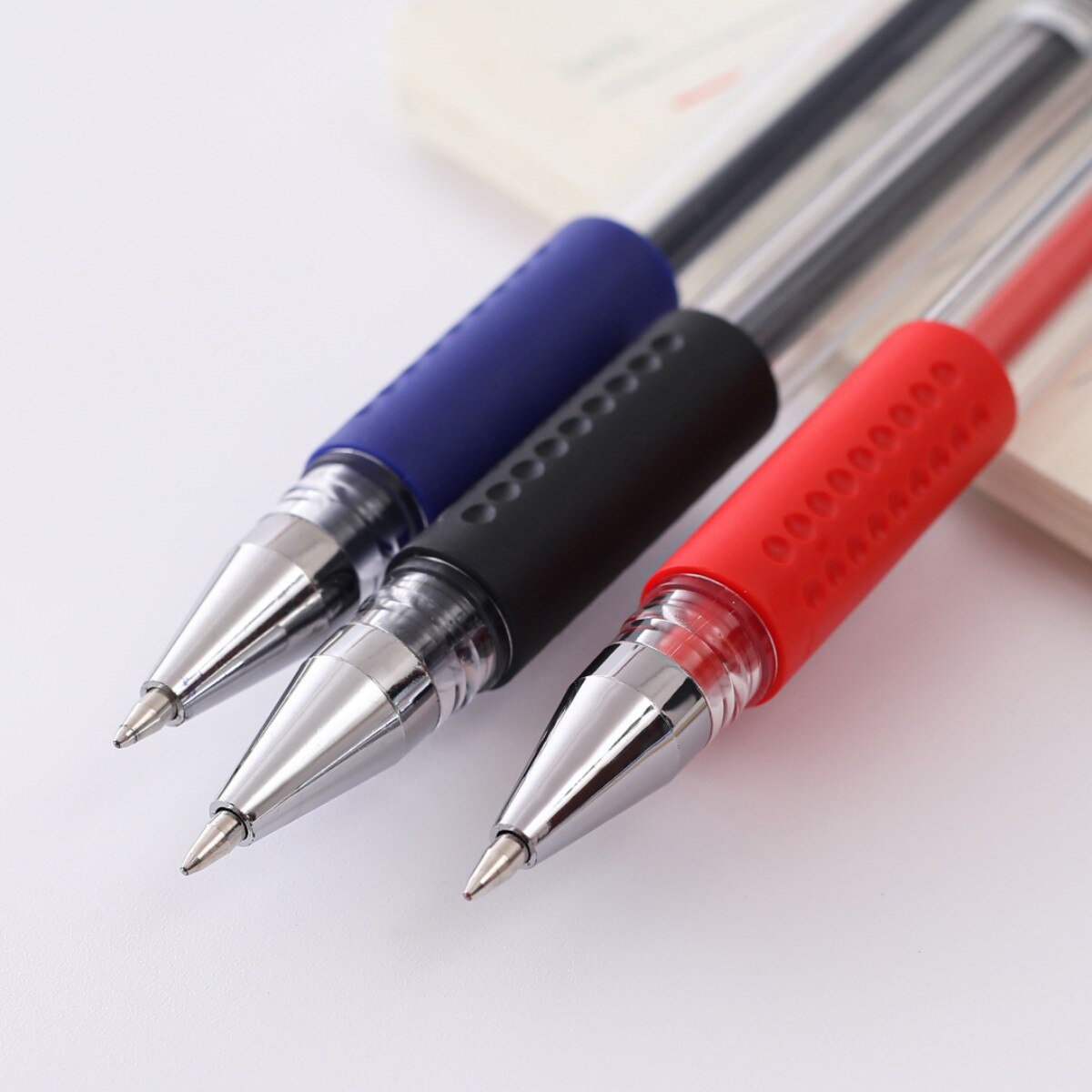 6pcs Gel Pen Set School Supplies Black Blue Red Ink Color 0.5/0.7mm Ballpoint Pen for Students Writing Tool Office Stationery