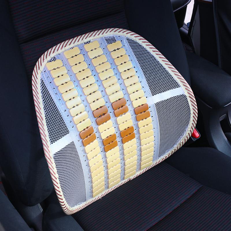 Asiento Lumbar para asiento de coche, 4 colores, asiento de verano, respaldo Lumbar transpirable, cojín de cintura para oficina, cojín de Interior para coche, suministros de cojín: 4