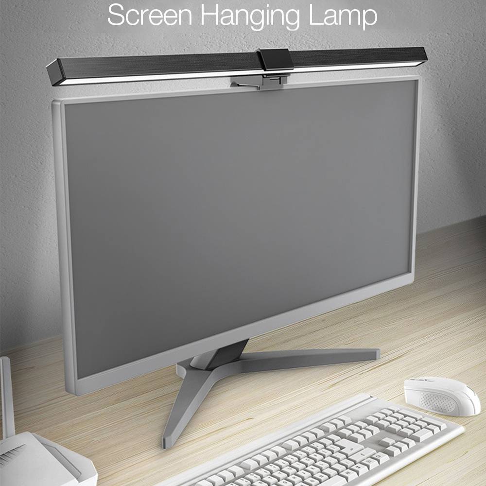 Øjenbeskyttelsesskærm hængende lampe temperaturjusterbar type-c led skrivebords læsecomputer lys øjenlampe med 78 lampe perler
