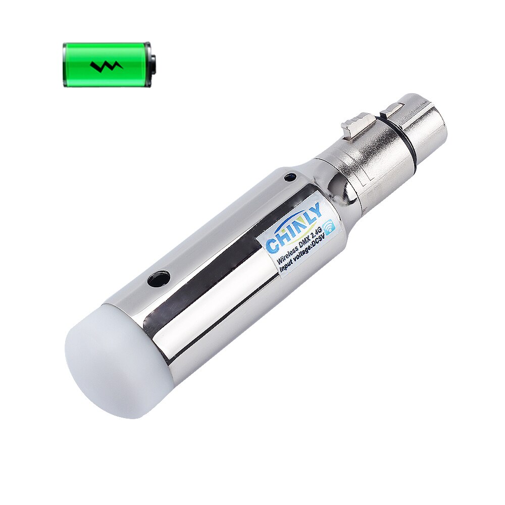 DMX512 récepteur sans fil Rechargeable contrôle LED éclairage effet de scène 2.4G ISM Controler 400m lumière Par DMX 512 récepteurs