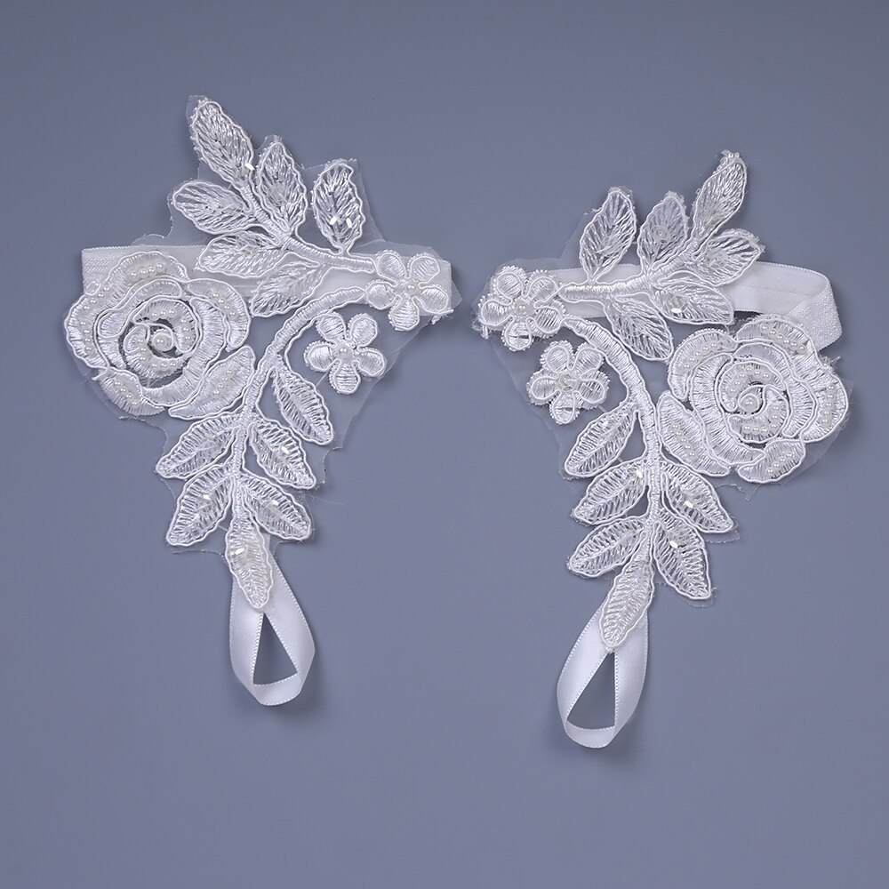 Foot Chain Lace Ankle Bracelet Bridal Beach Wedding Barefoot Sandals Women white black